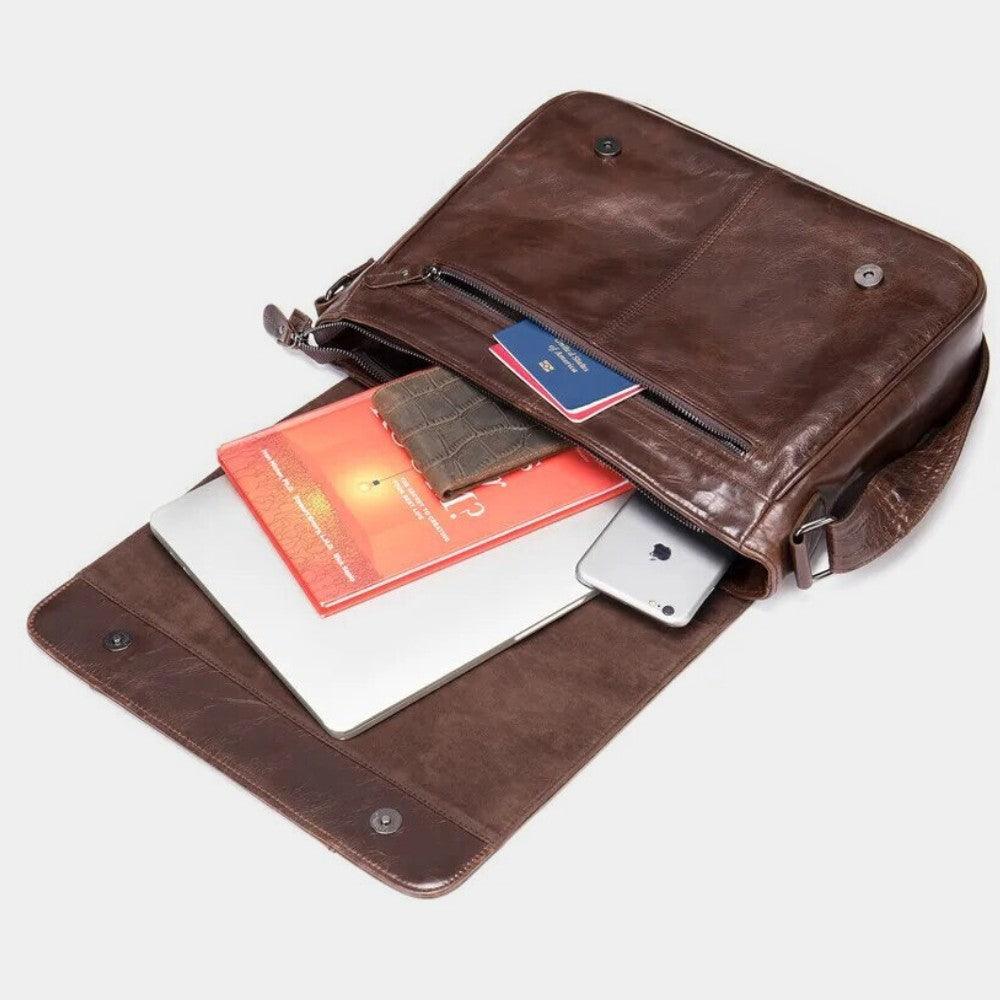 Bolsa Carteiro Masculina de Couro Urbano - Zerifo