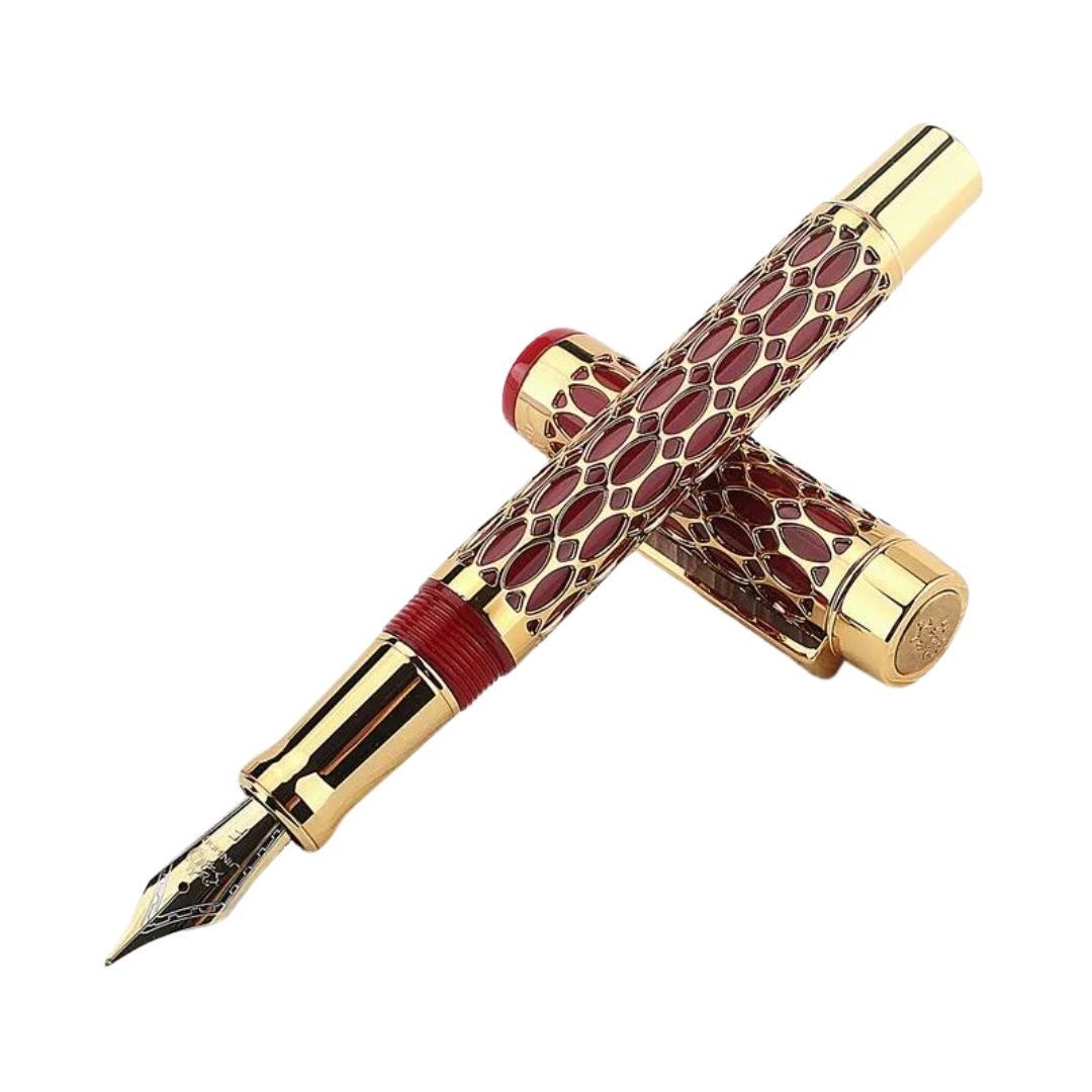 Caneta Tinteiro Luxo Dourado - Zerifo