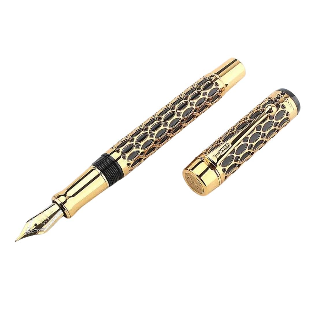 Caneta Tinteiro Luxo Dourado - Zerifo