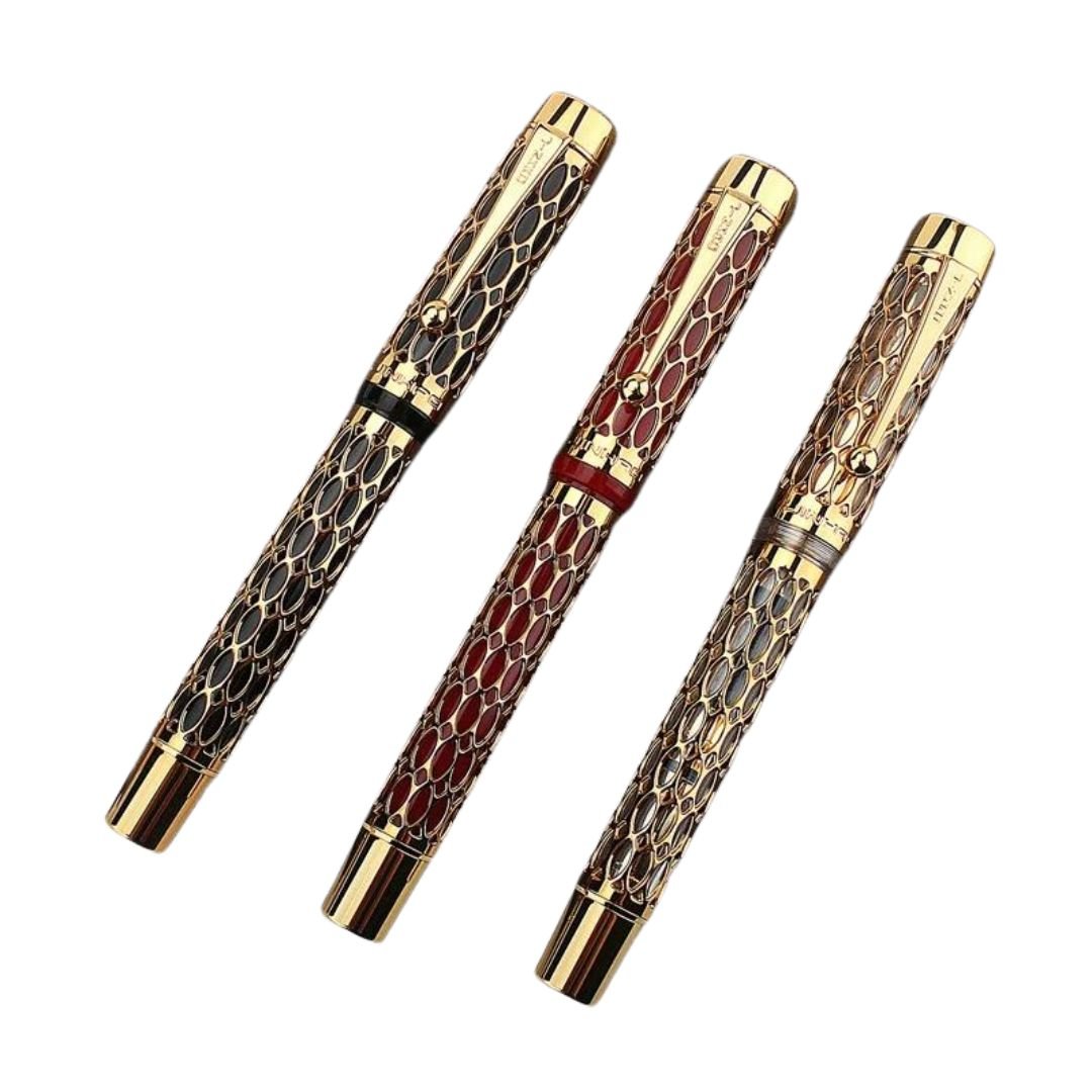 Caneta Tinteiro Luxo Dourado - Zerifo