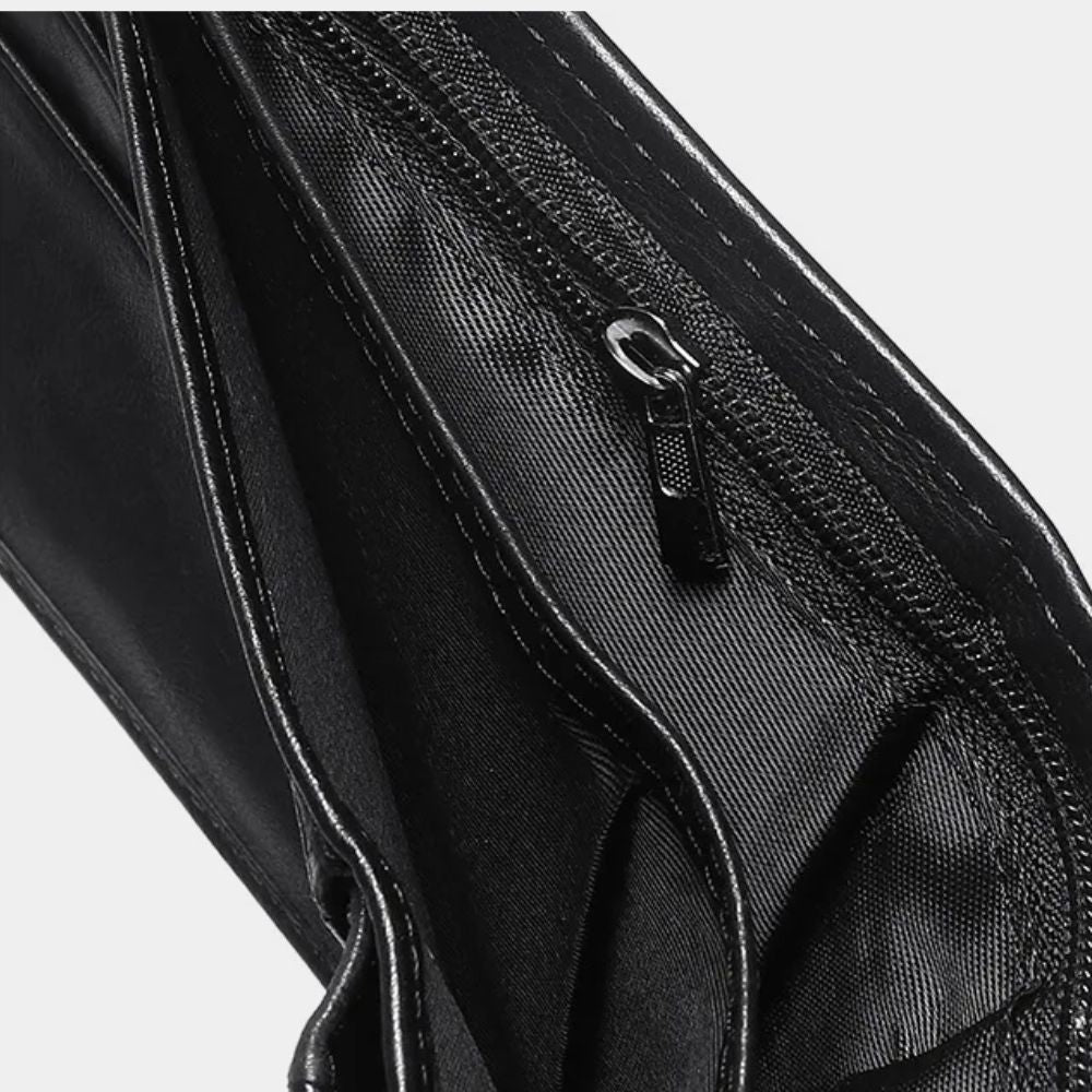 Carteira em Couro Masculina Preta Astrom - Zerifo