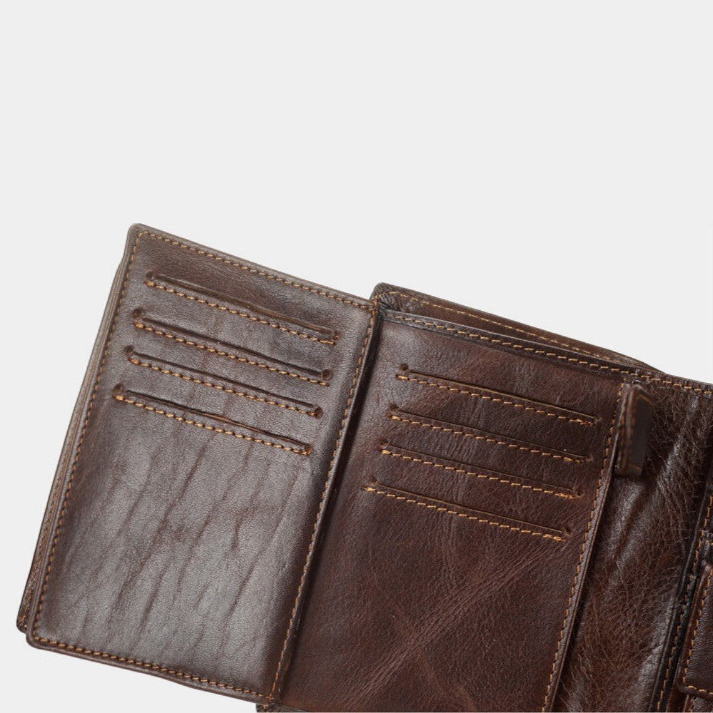 Carteira Masculina Curta de Couro Legítimo - Zerifo