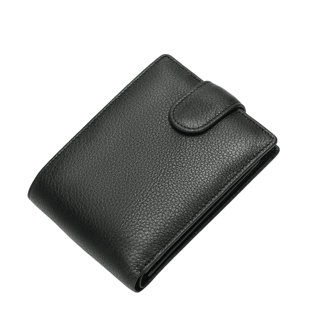 Carteira Masculina de Couro RFID Preta - Zerifo