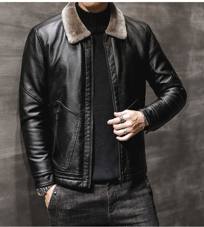 Jaqueta Masculina de Inverno em Couro - Pelure Luxe - Zerifo