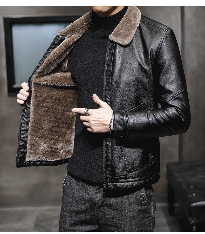 Jaqueta Masculina de Inverno em Couro - Pelure Luxe - Zerifo