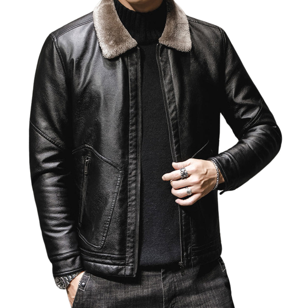 Jaqueta Masculina de Inverno em Couro - Pelure Luxe