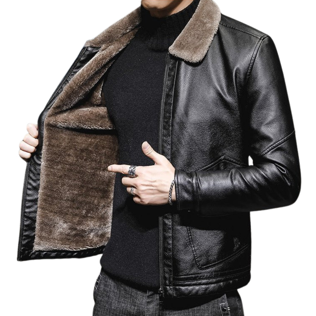 Jaqueta Masculina de Inverno em Couro - Pelure Luxe