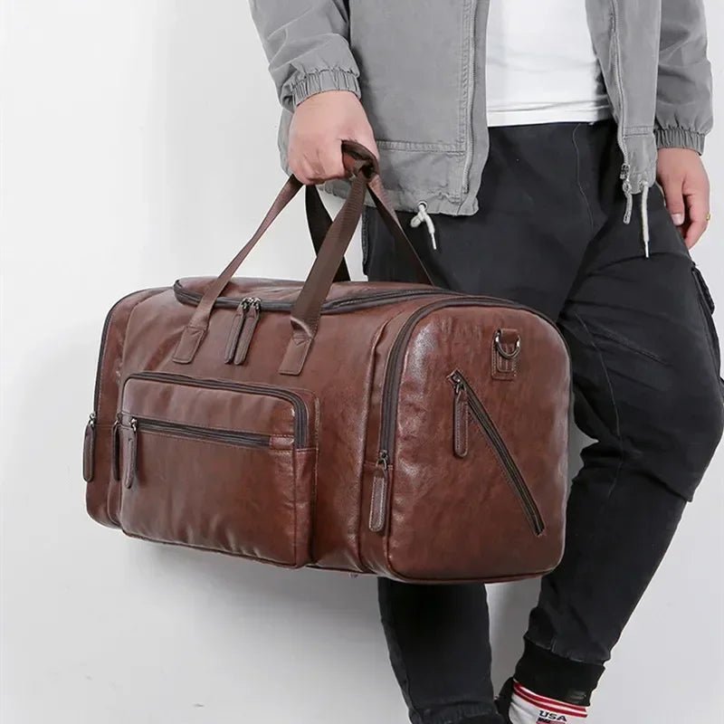 Bolsa de Viagem de Couro PU Retrô - Zerifo