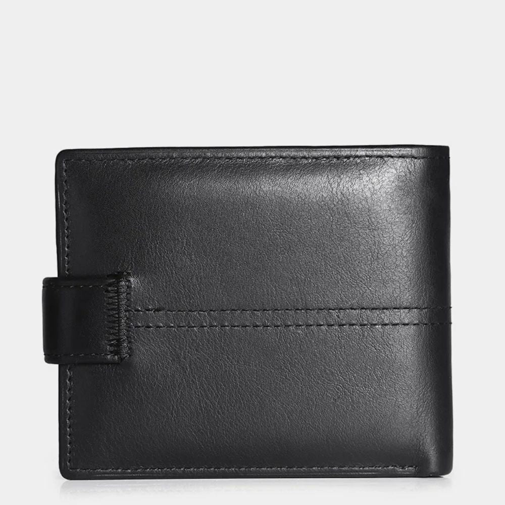 Carteira em Couro Masculina Preta Astrom - Zerifo