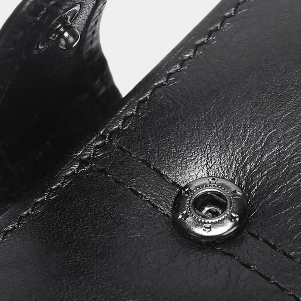 Carteira em Couro Masculina Preta Astrom - Zerifo