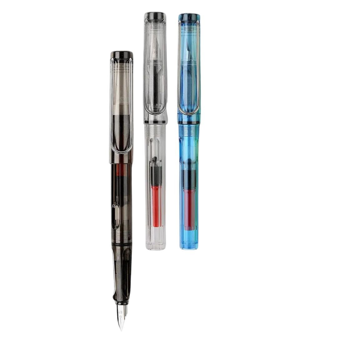 Combo Caneta Tinteiro Translucida + Tinta - Zerifo