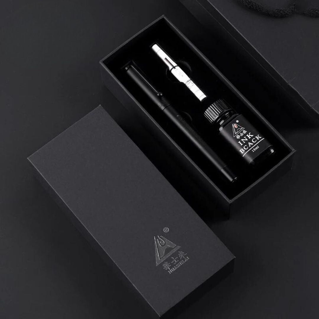 Conjunto Caneta Tinteiro All Black - Zerifo