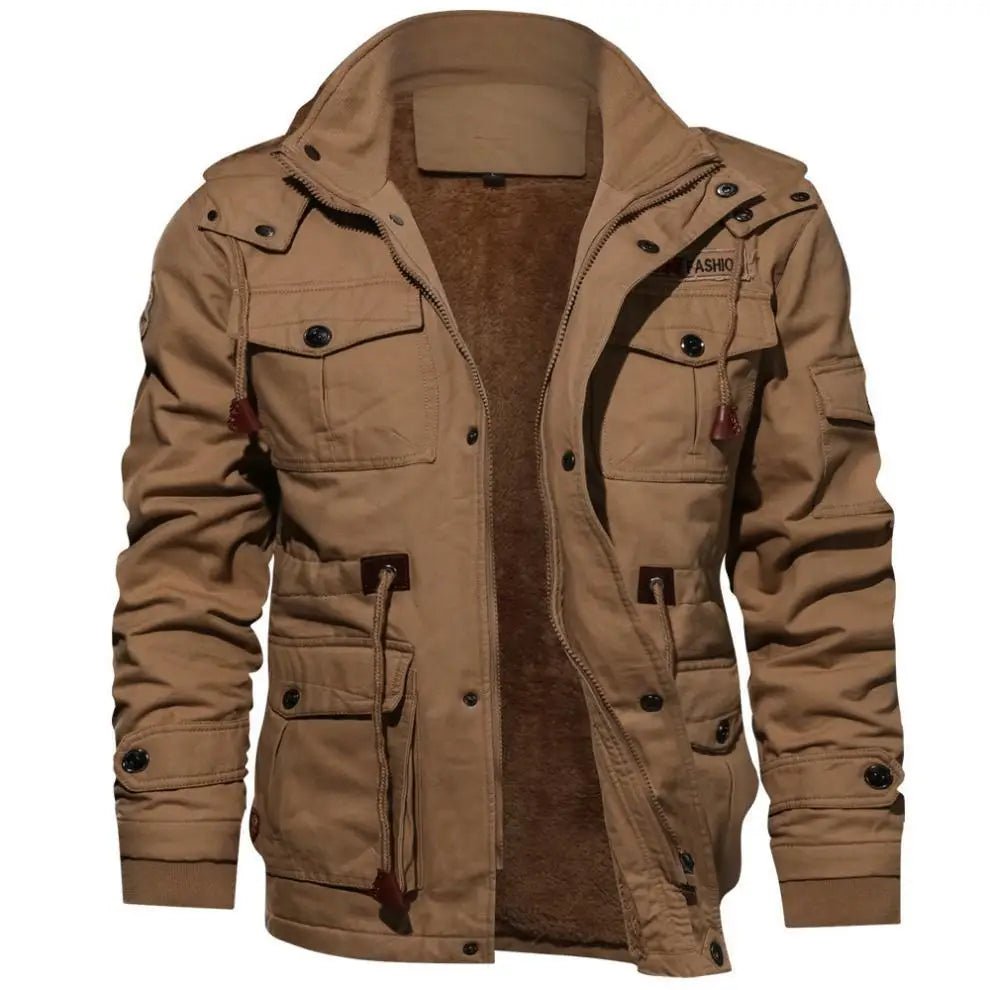Jaqueta Masculina de Inverno em Couro Legítimo - FurCraft - Zerifo