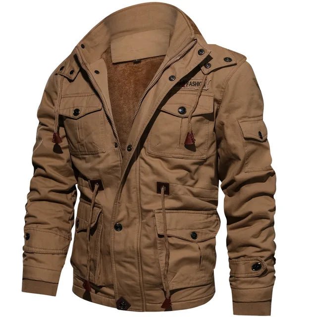 Jaqueta Masculina de Inverno em Couro Legítimo - FurCraft - Zerifo