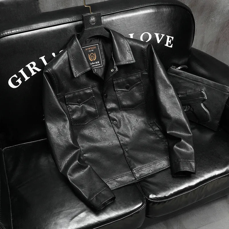 Jaqueta Masculina de Inverno em Couro Legítimo - Luxuous - Zerifo