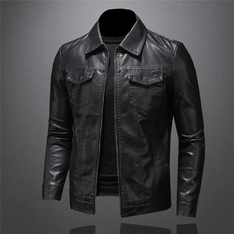 Jaqueta Masculina de Inverno em Couro Legítimo - Timeless Tailor - Zerifo