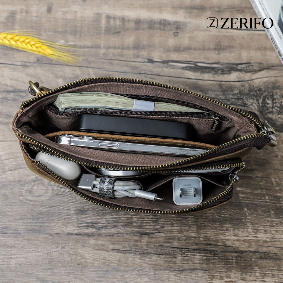 Necessaire de Couro Voyage Slim - Zerifo