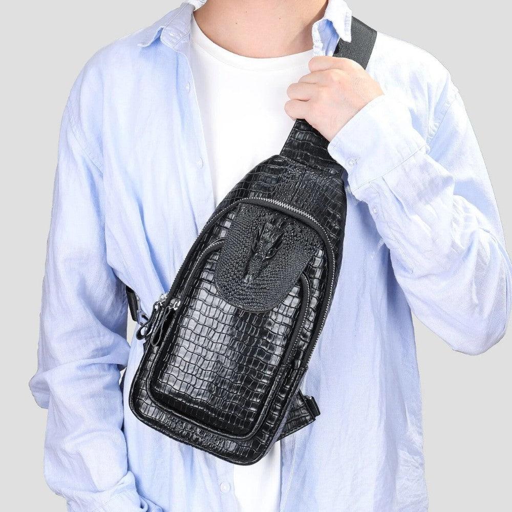 Shoulder Bag Masculina Crocodile - Zerifo
